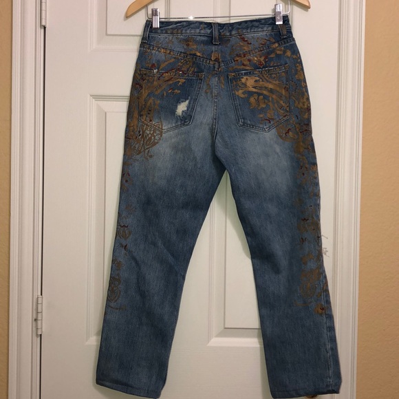 Free People Distressed Blue Jeans - Picture 8 of 11